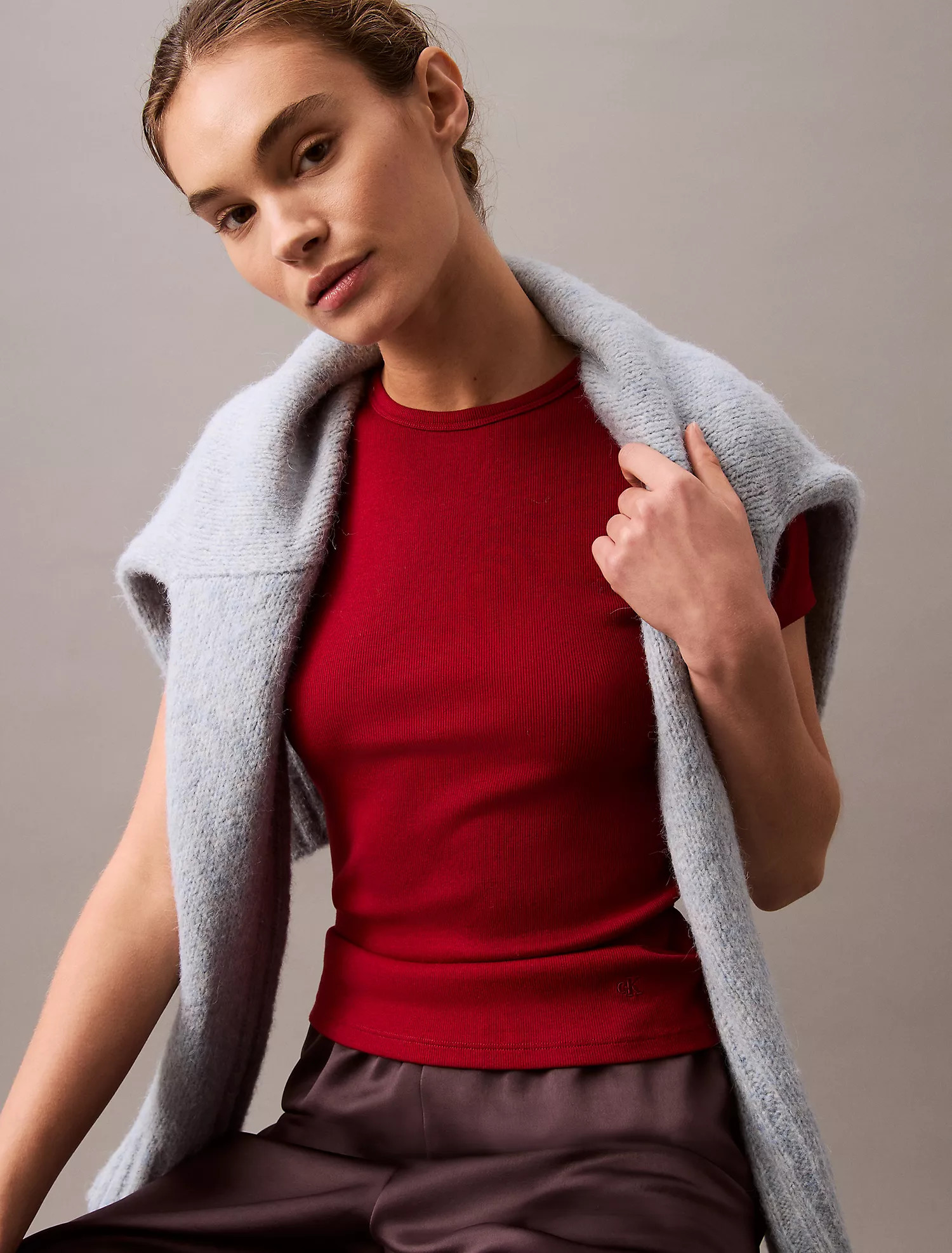 Cotton Contour Rib T-Shirt | Calvin Klein | Calvin Klein (US)