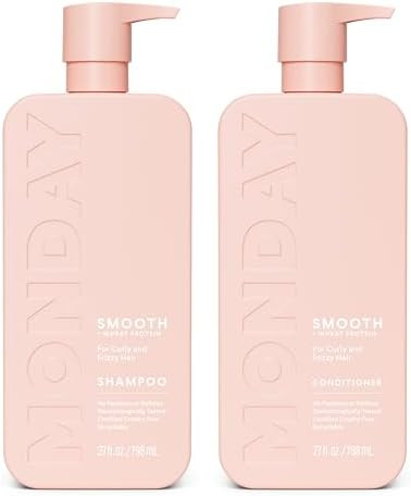 MONDAY HAIRCARE Smooth Shampoo + Conditioner Bathroom Set (2 Count) 27 oz Each For Frizzy, Coarse... | Amazon (US)