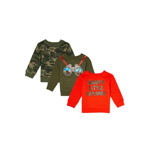 Garanimals Baby Boy Sweatshirts, 3-Pack | Walmart (US)