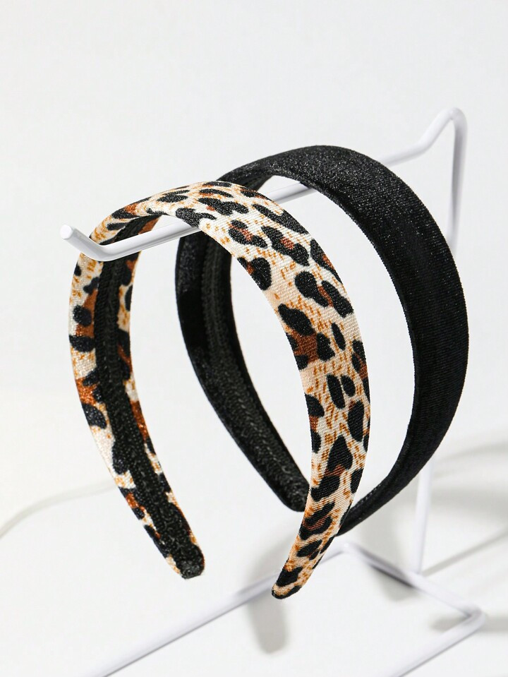 2 st./set Dames Fluweel Luipaardpatroon In de mode Eenvoudig Haarband , Geschikt Voor Elke dag Ge... | SHEIN