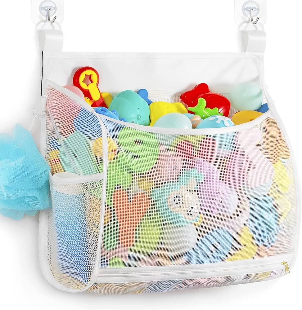 Baby Mesh Bath Toy Organizer, Multiple Ways to Hang, Ultra Large Capacity & Large Opening, Bathro... | Amazon (US)