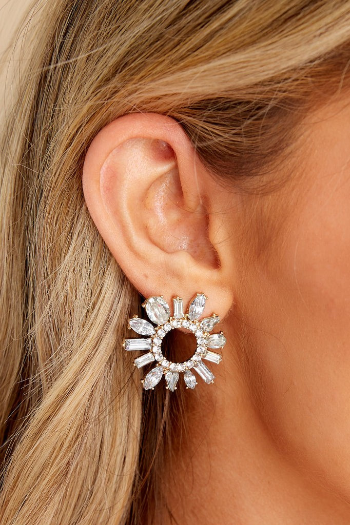 Special Invitation Silver Statement Earrings | Red Dress 