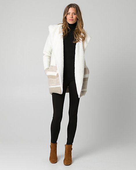 Le Chateau - Faux Sherpa & Wool Blend Coatigan | Le Chateau Stores Inc.