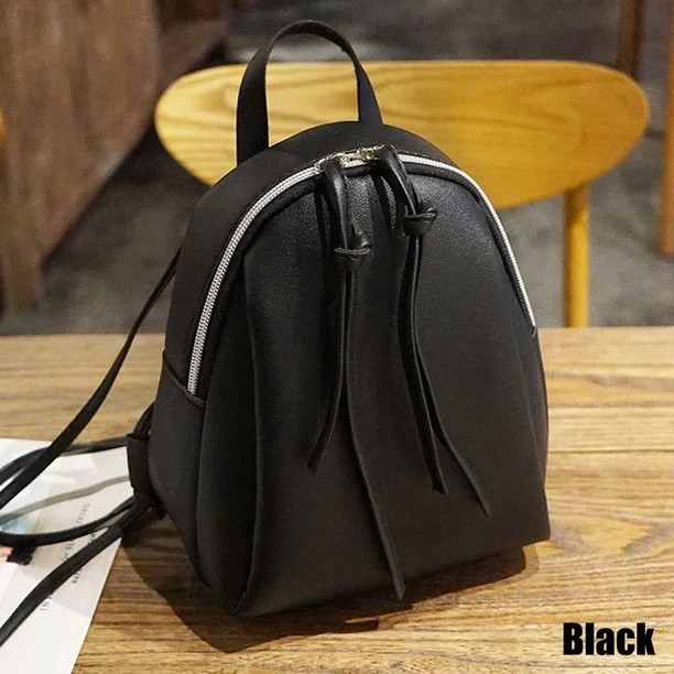 Fashion PU Leather Simple Solid Color Student Bookbags Small Backpacks Traveling Bags Mini Backpa... | Walmart (US)