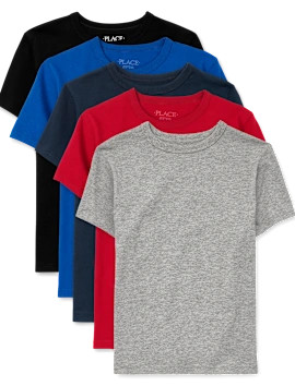 Boys Short Sleeve Basic Layering Tee 5-Pack | The Children's Place  - MULTI CLR | The Children's Place