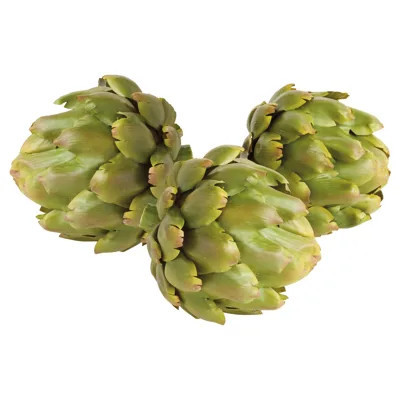 Lennox French Country Green Faux Decorative Large Artichokes - Set of 3 | Kathy Kuo Home