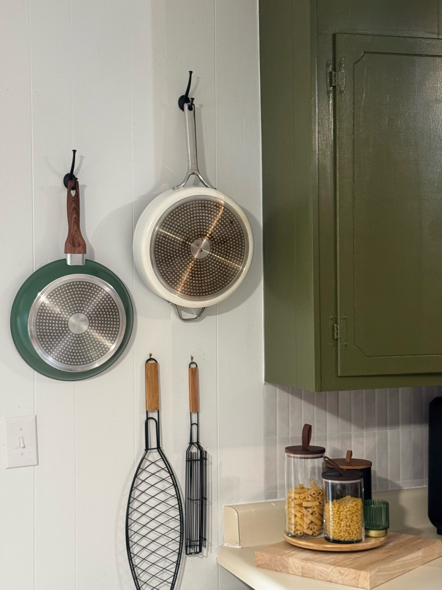 Have you ever used coat hooks in a kitchen? I’m here to tell you it’s possible! Check out where I found these and more storage solutions for this small space. 

#LTKHome #LTKSaleAlert #LTKFamily