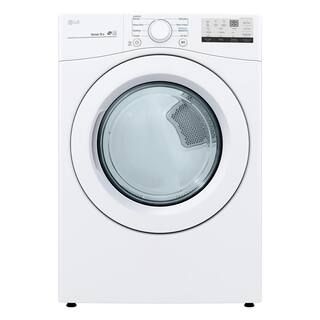 LG 7.4 cu. ft. Large Capacity Vented Stackable Electric Dryer with Sensor Dry in White DLE3400W -... | The Home Depot