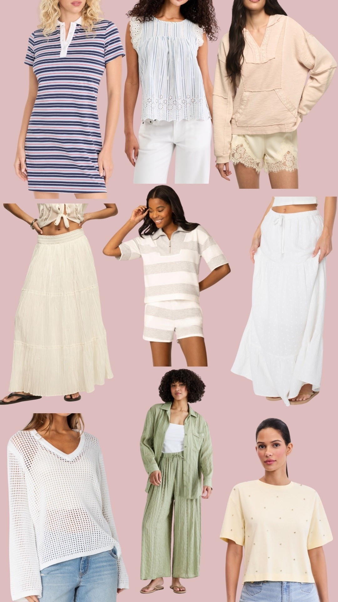 90s style 
Matching set 
Maxi skirt 
Wedding outfit 
Simple outfits
Casual outfit
Skirt 
Striped dress
White skirt 
Swimsuit coverup

#LTKSaleAlert