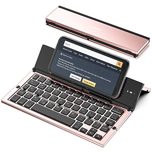Folding Bluetooth Keyboard,Geyes Portable Travel Foldable Keyboard for iPhone Xs max/x/8/7 Plus/7/6s | Amazon (US)