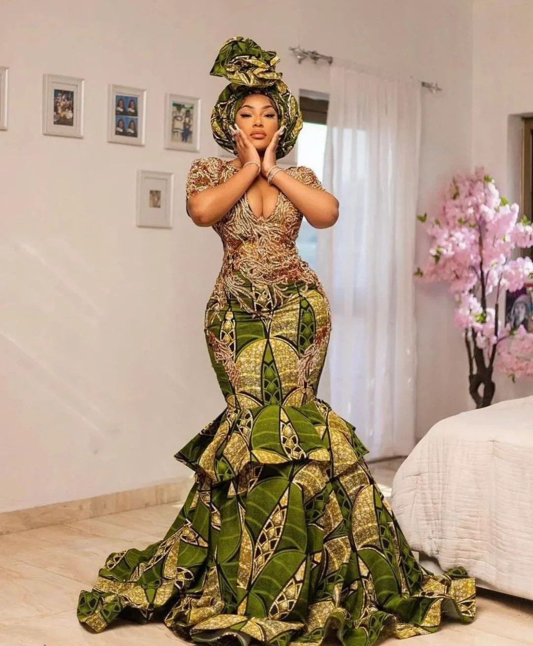 African Long Wedding Dress, African Infinity Mermaid Dress, African Prom Dress, Ankara Long Gown,... | Etsy (US)