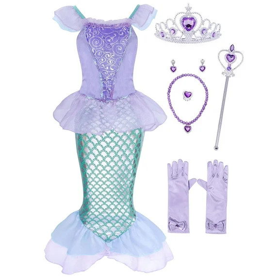 Jurebecia Princess Dresses for Girl up Halloween Costume up Kids Birthday Party Cosplay Role Play... | Walmart (US)