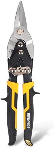 Hurricane 10 Inch Cr-Mo Blade High Leverage Aviation Tin Snips, Straight Cut, Heavy Duty Metal Cu... | Amazon (US)