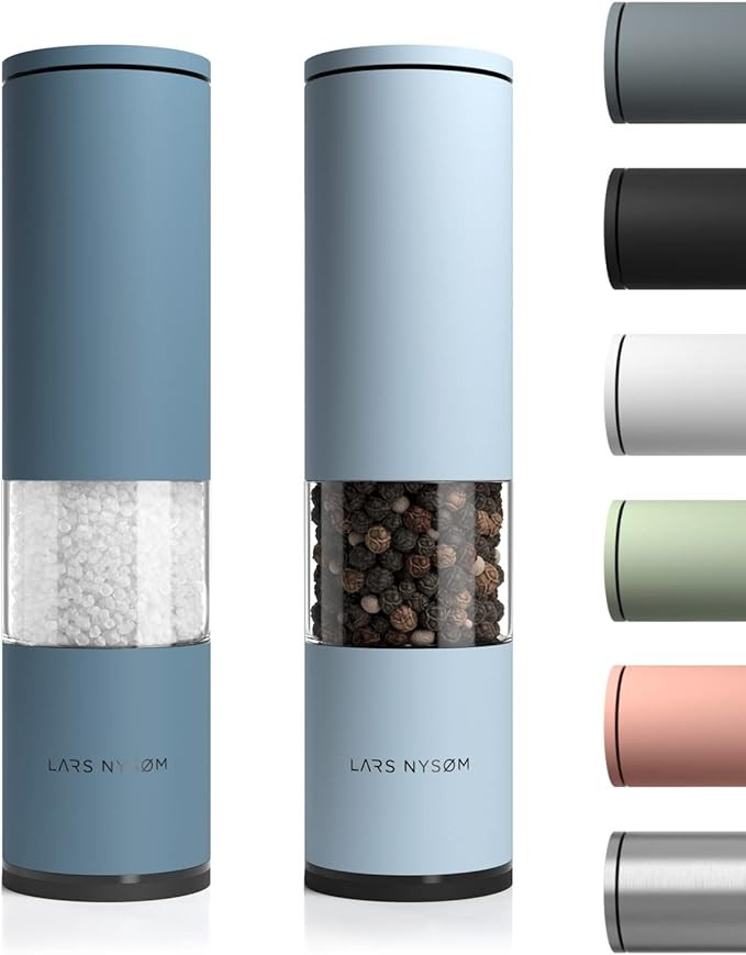 LARS NYSØM Stainless Steel Salt and Pepper Mills Set with Adjustable Ceramic Grinder 2 Pieces I ... | Amazon (US)