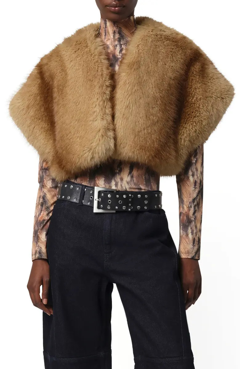 Devin Faux Mink Fur Shrug | Nordstrom