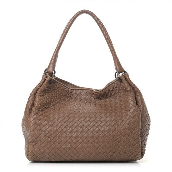 BOTTEGA VENETA Nappa Intrecciato Parachute Bag Maple | Fashionphile