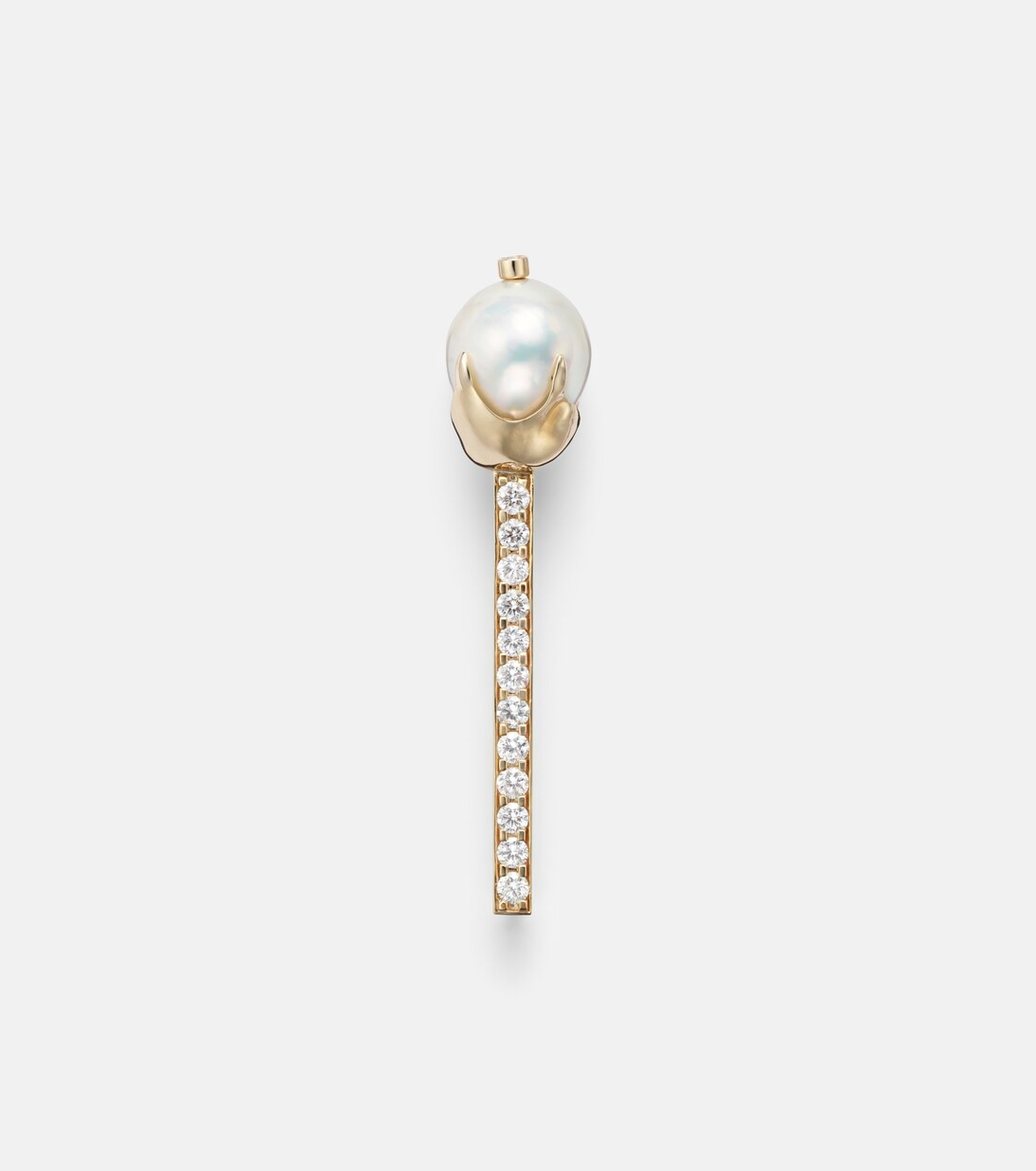 14kt gold brooch with diamonds and pearls | Mytheresa (US/CA)