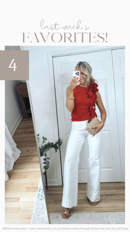 White jeans | Use code “Nikki20” to save an additional 20% off the rosette top!

*Note- I paid for the top myself but I am partnering with Karen Millen during the month so they kindly gave me a discount code to share with my followers. I do not earn any additional commissions from the discount code.
