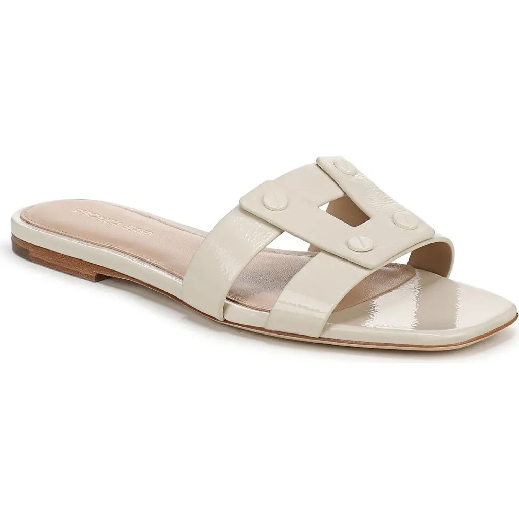 Veronica Beard Via Slide Sandal in Ecru at Nordstrom, Size 12 | Nordstrom
