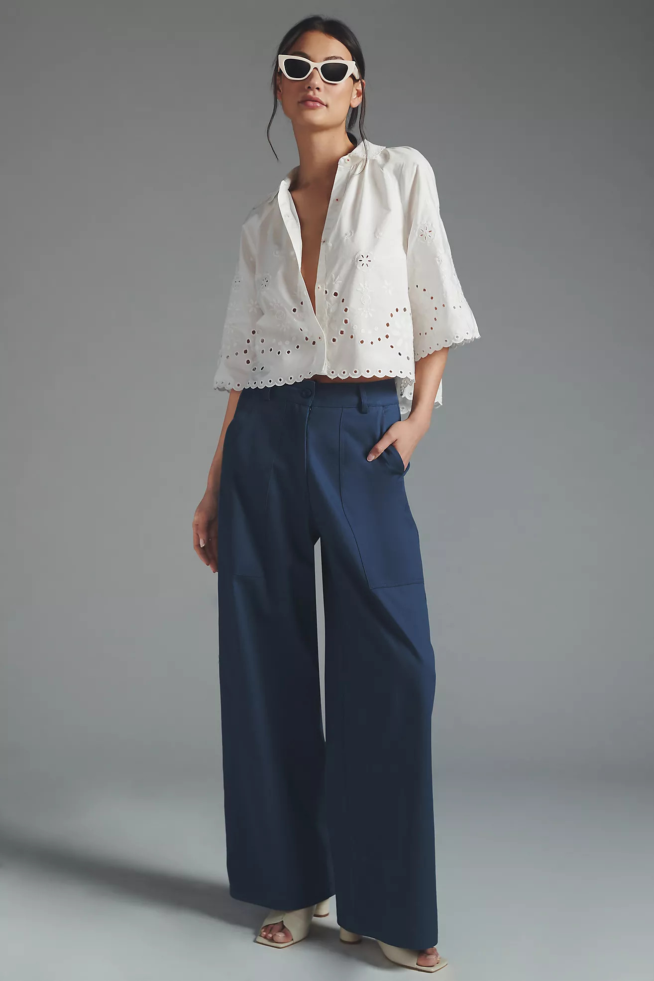 Scotch & Soda Eyelet Blouse | Anthropologie (US)