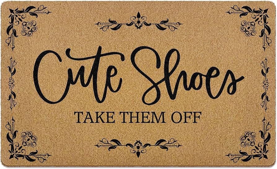Cute Shoes Take Them Off Door Mat Coir Doormat, Shoes Off Doormats, Funny Welcome Mat, Funny Fron... | Amazon (US)