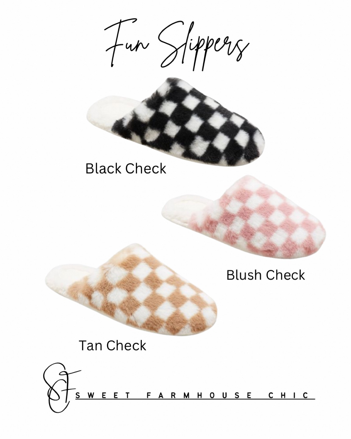 Really Fun Slippers 

Love these slippers!! They make a great gift too☺️.

Black check slipper, blush check slipper, tan check slipper



#LTKGiftGuide #LTKSeasonal #LTKhome