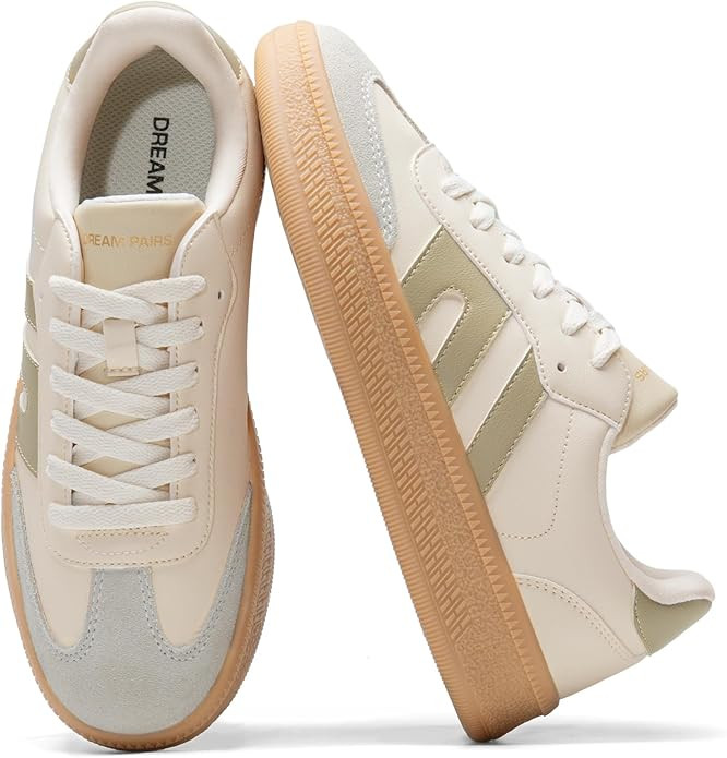 DREAM PAIRS Women's Tennis Sneakers Walking Casual Lace-Up Footwear Comfortable Fashion Sneakers ... | Amazon (US)