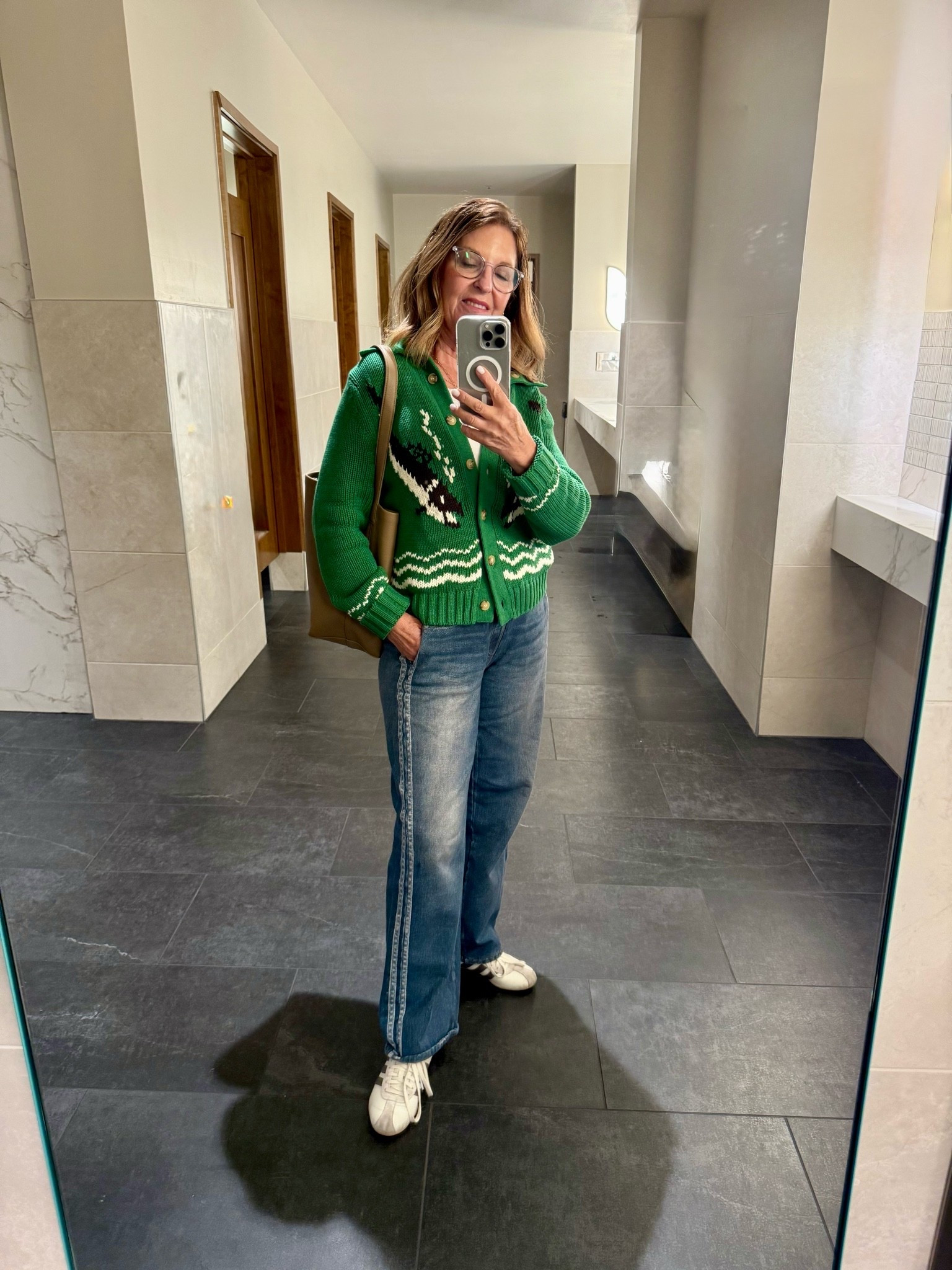Selfie while out running errands. 

Miramar pants- fit tts
Tank fits tts
The great cardigan fits tts
Quince bag
Adidas Tokyo runs big; size down 1/2 size.

#LTKdayinmylife #LTKOver40 #LTKSeasonal