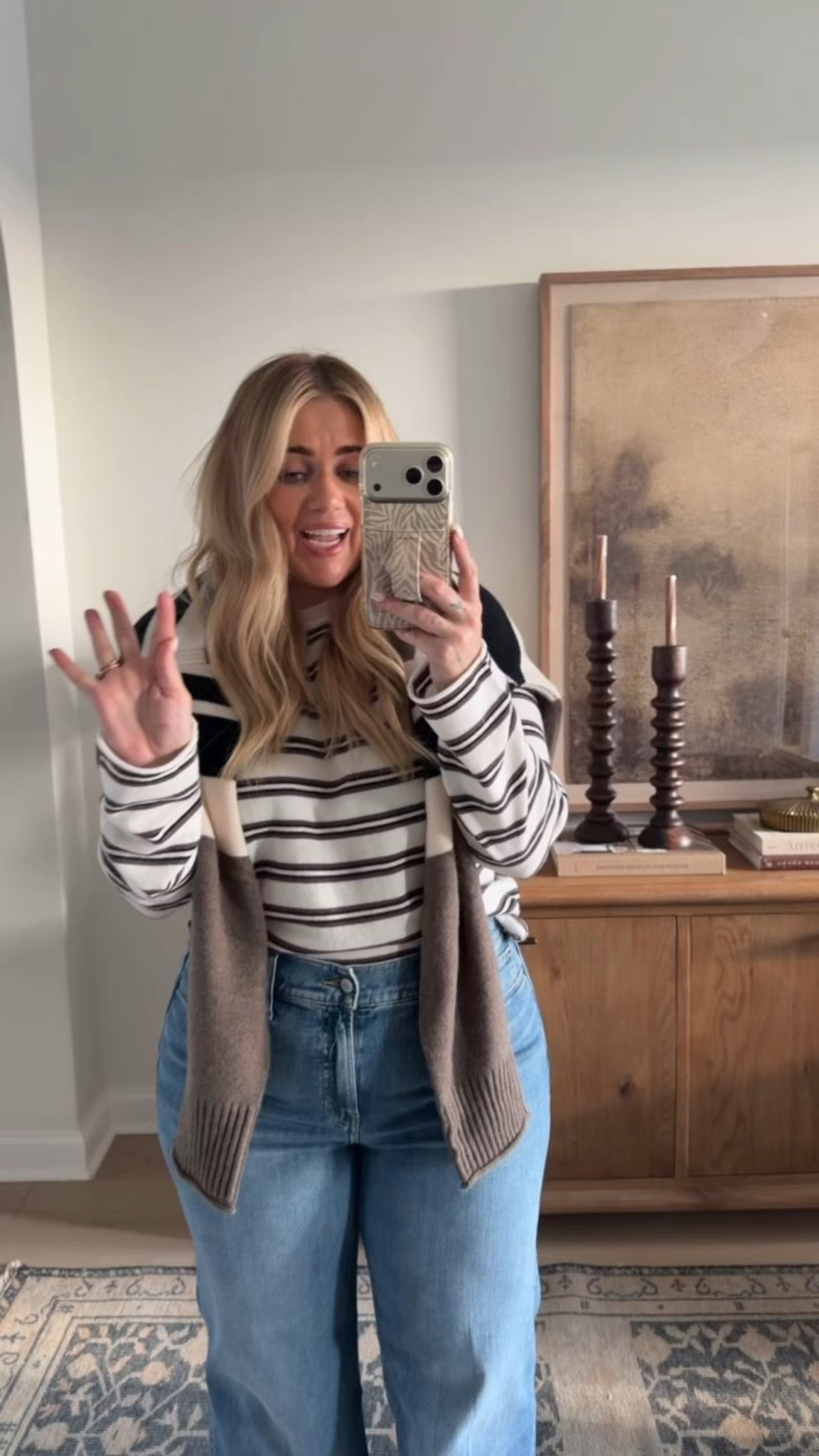 #ad @jcrew  #injcrew my recent hau!!!!
Sweater - large
Half zip - xl
Jeans — 32 regular
Tank - medium
Cardigan — large
Pants — xI long but would prefer xxl reg