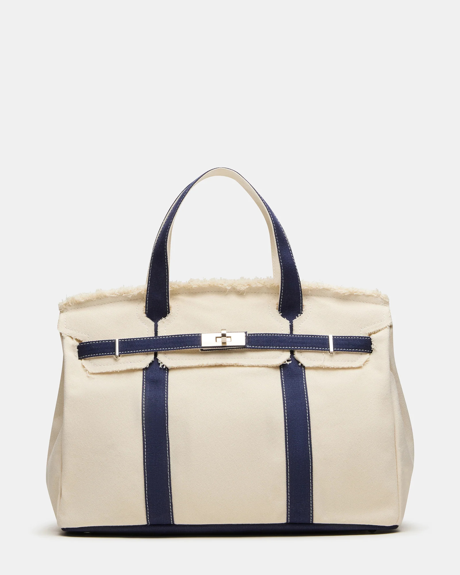 NADYA Navy Canvas Tote Handbag | Steve Madden (US)