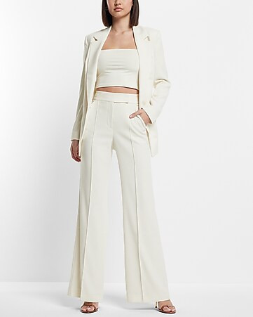 Pintuck Flare Trouser Pant Suit | Express