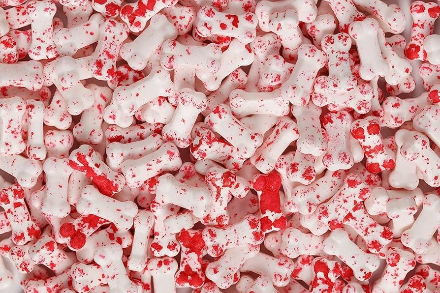 Halloween Sugar Candy, Edible Bloody Bone Candy for Halloween Treats, Edible Toppers Cake Decorat... | Amazon (US)