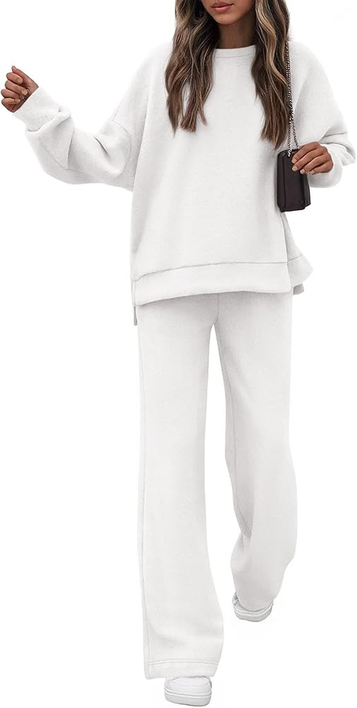 KIRUNDO Fall Sweatsuits Women 2 Piece Outfit Lounge Sets 2026 Matching Airport Oversized Sweatshi... | Amazon (US)