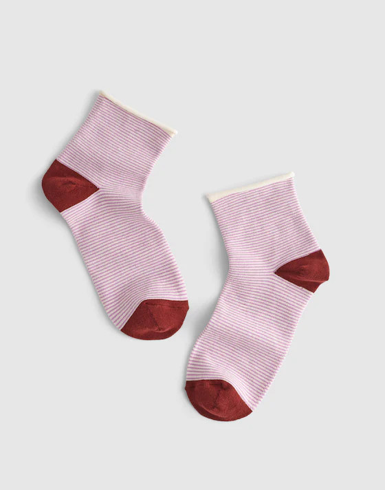 Contrast-Stripe Ankle Socks | Madewell