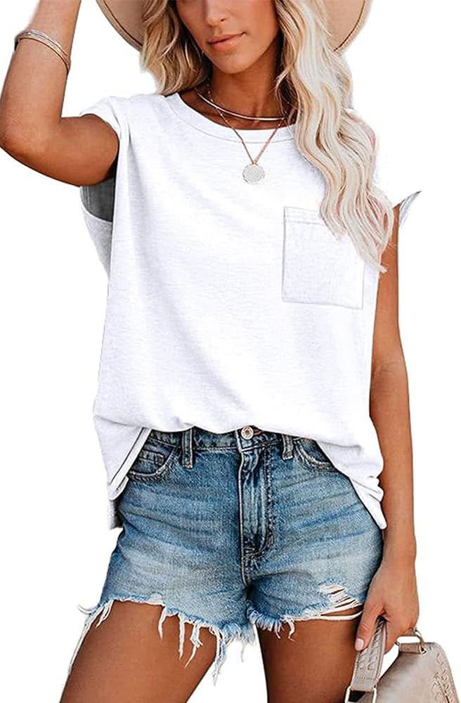 NEYOUQE Womens Summer Fall Basic Plain Tees Shirt Long/Short Sleeve T Shirts Casual Comfy Tops Tr... | Amazon (US)