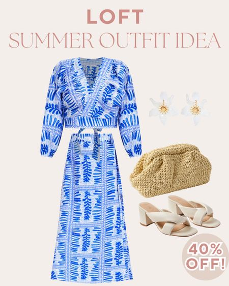 Loft summer outfit idea 2024 - 40% off friends and family sale! 



#LTKshoecrush #LTKSeasonal #LTKsalealert
