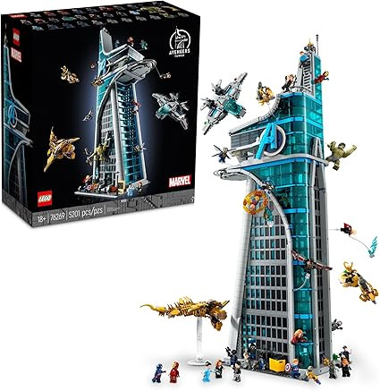 LEGO Marvel Avengers Tower Building Kit, Detailed Recreation of The Iconic HQ Featuring Classic M... | Amazon (US)