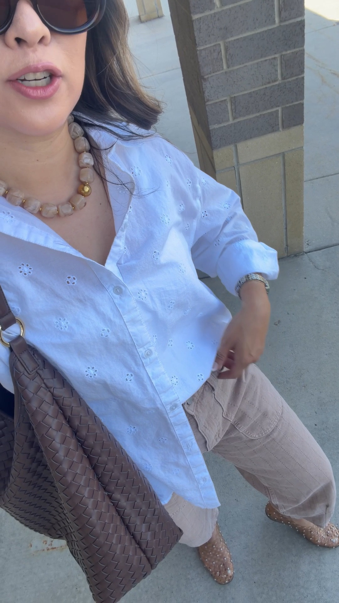 Button Down Shirt: Small
Barrel Jeans: 6
