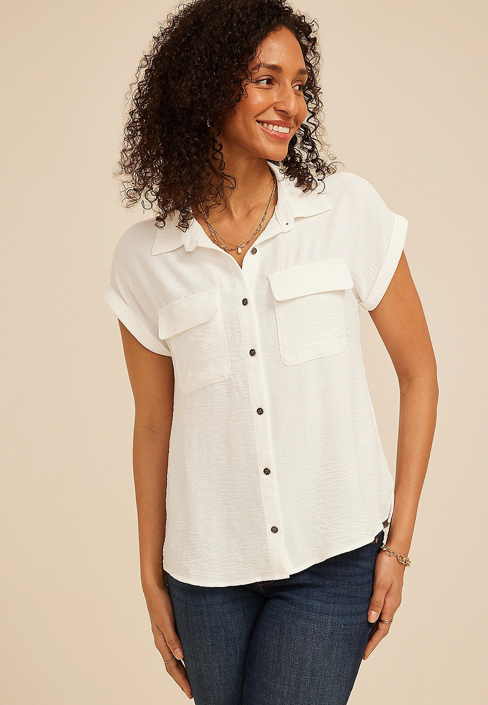 Utility Button Down Shirt | Maurices