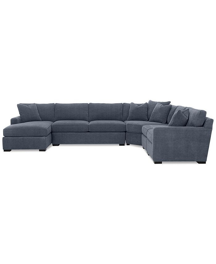 Furniture Radley 5-Piece Fabric Chaise Sectional Sofa, Created for Macy's & Reviews - Furniture -... | Macys (US)