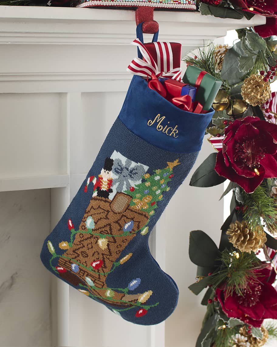 Bauble Stockings x Sainty Nelsen "The Mickey" Christmas Stocking, Personalized | Neiman Marcus