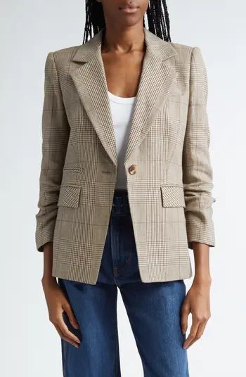 Battista Glen Plaid Linen & Cotton Blend Dickey Jacket | Nordstrom