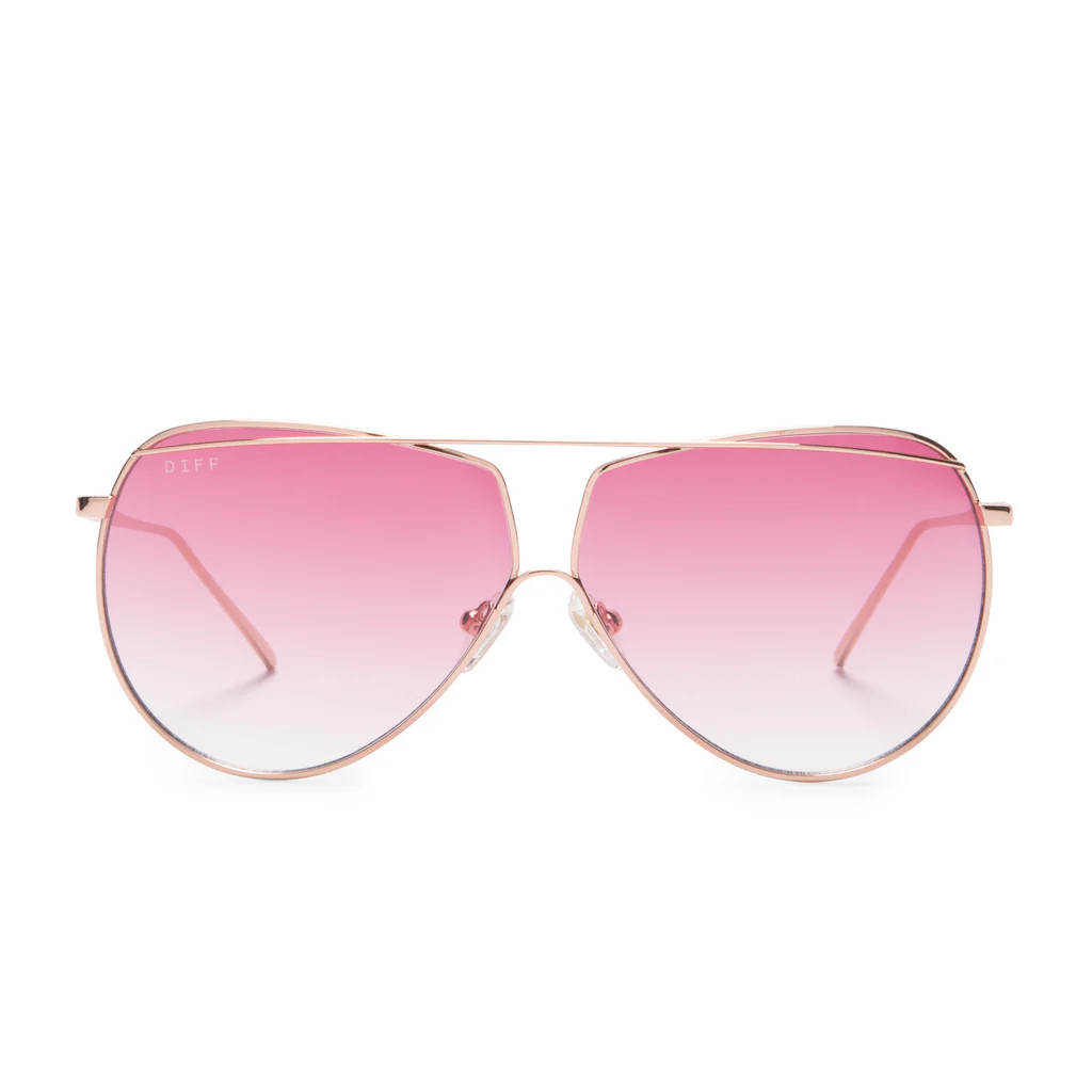 MAEVE - ROSE GOLD + WINE GRADIENT SUNGLASSES | DIFF Eyewear