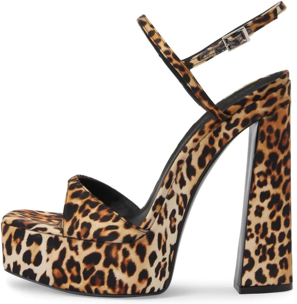 Women's Comfortable Platform Sandals Chunky Block Heel Backstrap Buckle High Heels Open Toe Dress... | Amazon (US)