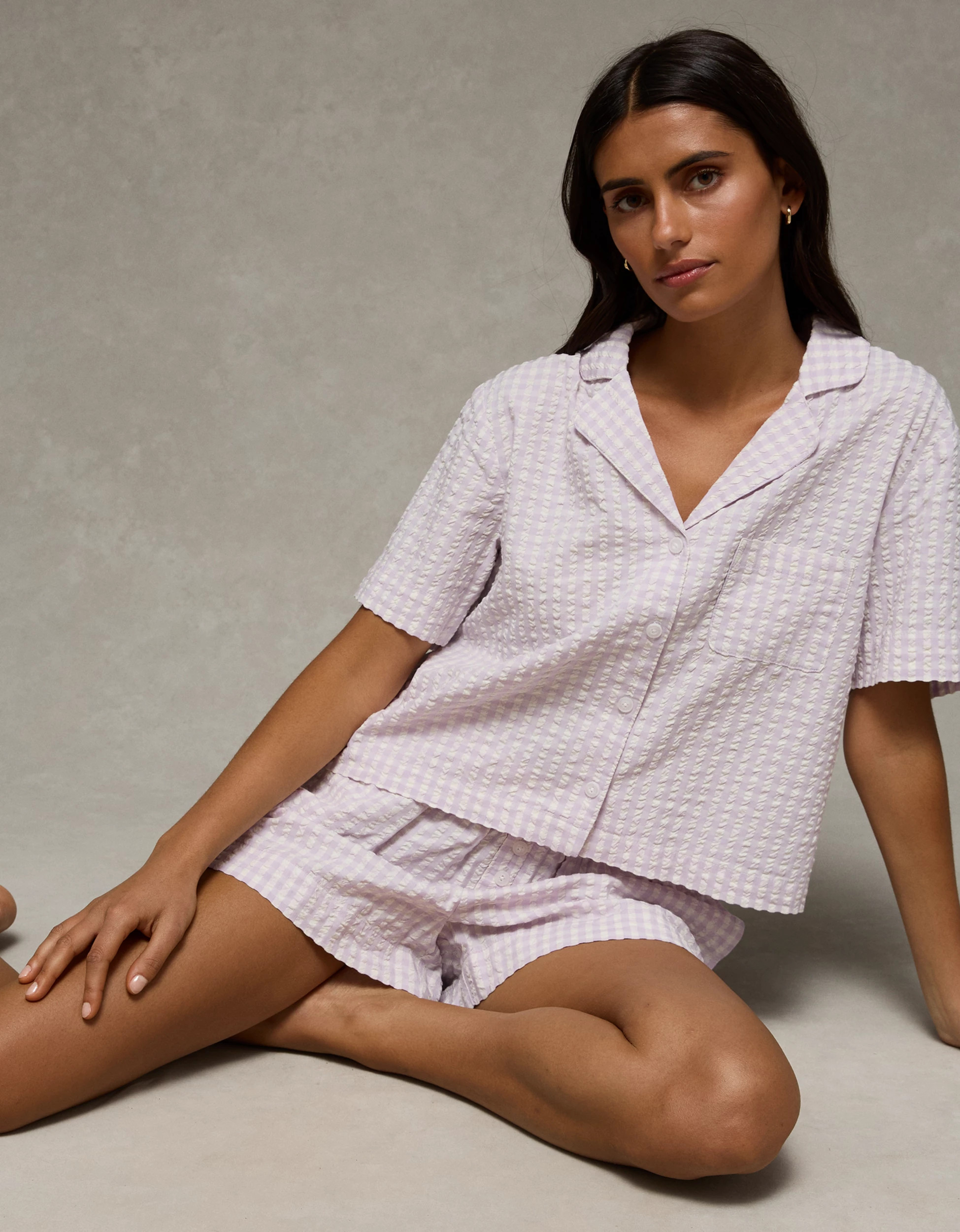 AE Seersucker PJ Top | American Eagle Outfitters (US & CA)