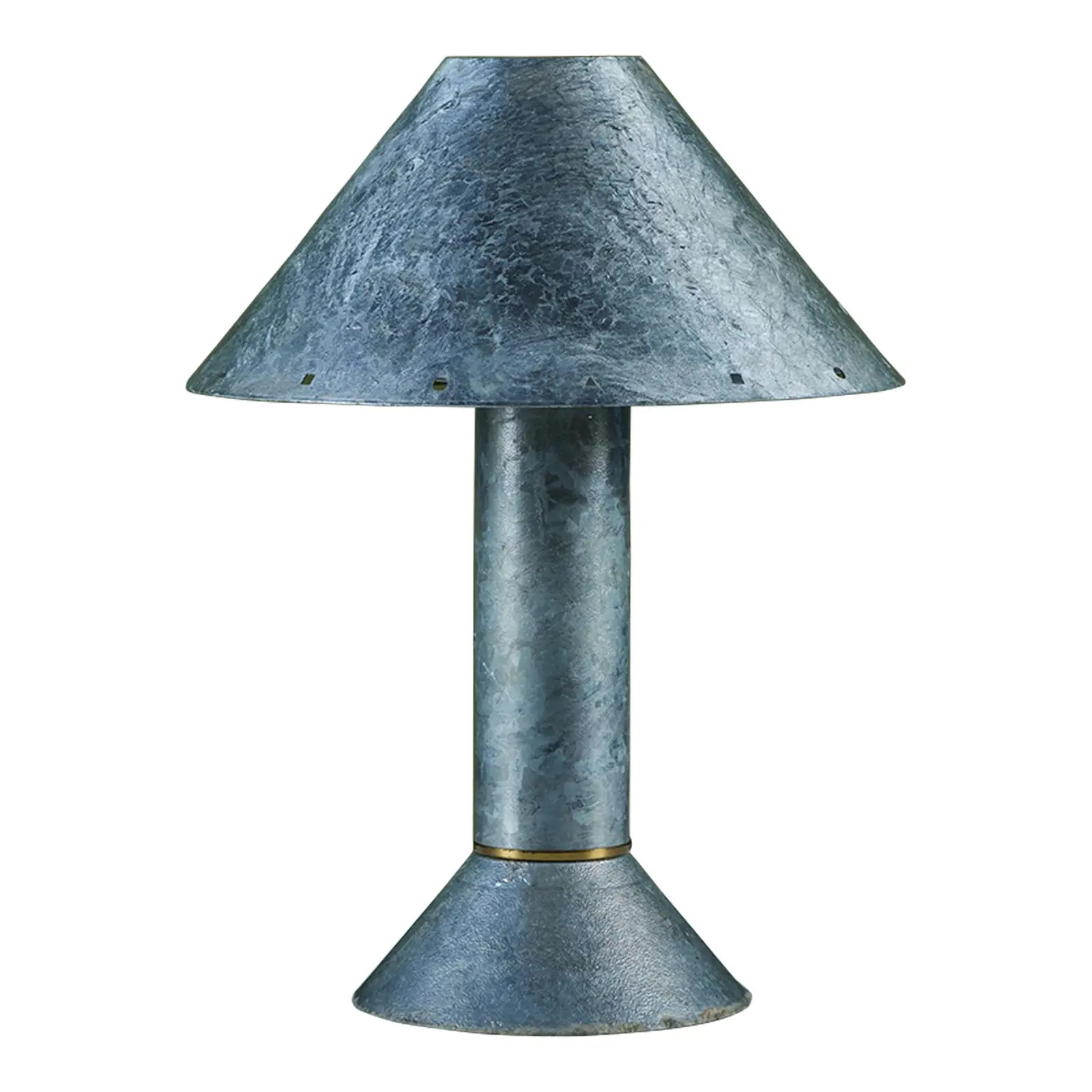Ron Rezek Galvanized Steel Table Lamp | Chairish