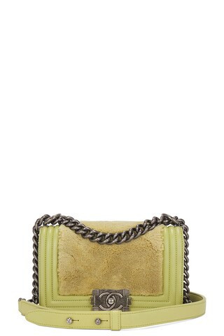 Chanel Calfskin Mini Boy Bag in Green | FWRD 