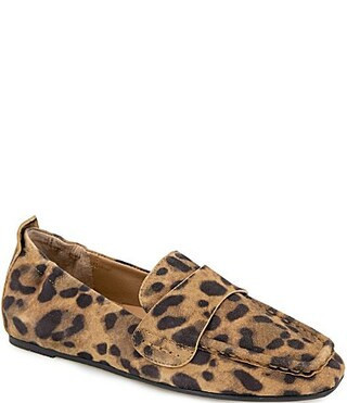 Gentle Souls Sophie Leopard Print Suede Loafers - 7.5 | Dillard's