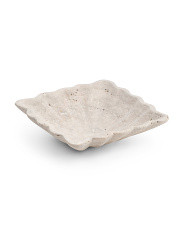 Travertine Fruit Nut Dish With Fluted Edges | Marshalls