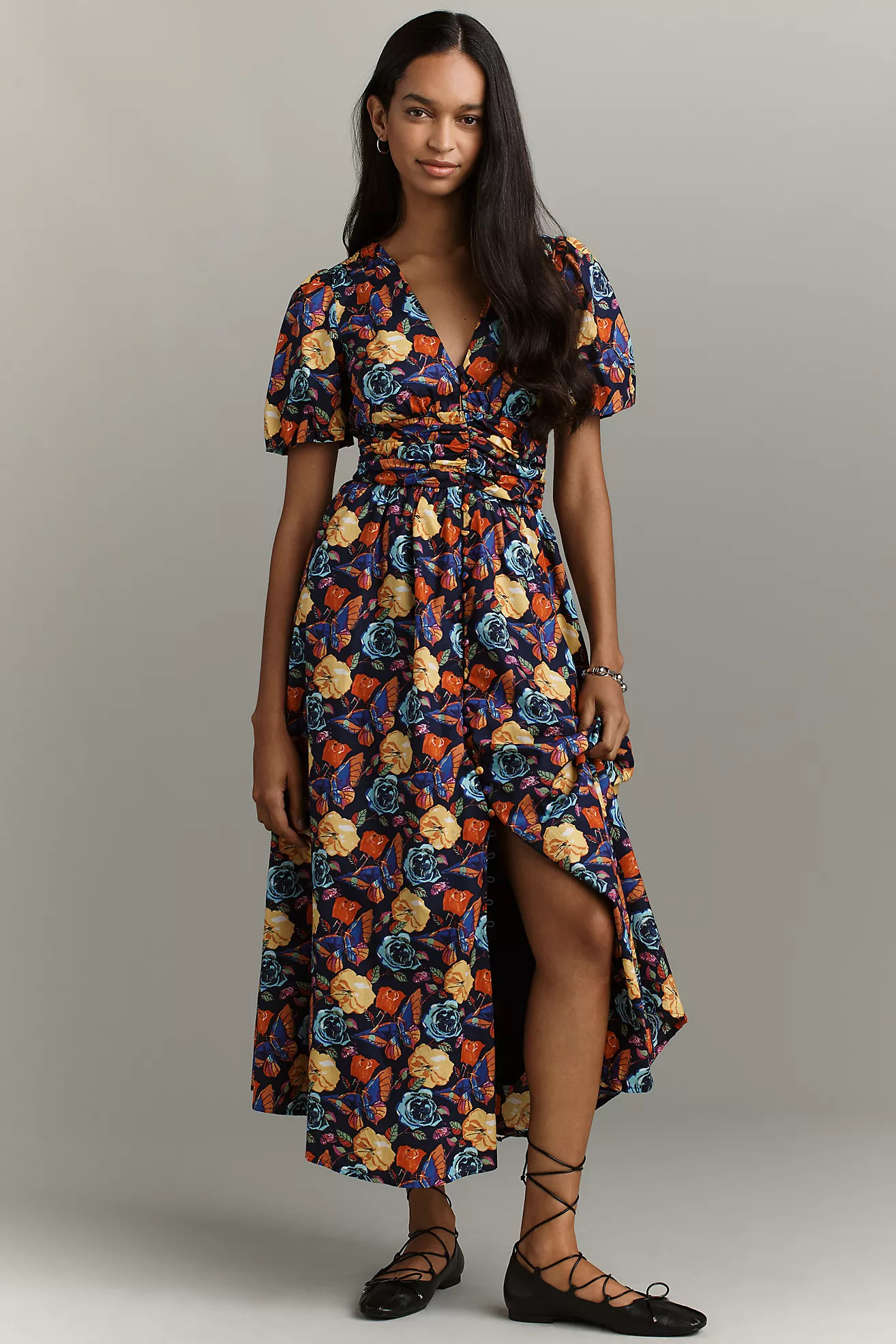 The Katerina Button-Front Dress | Anthropologie (US)